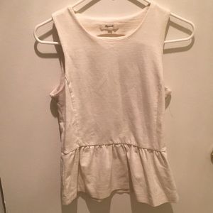 Madewell sleeveless tank, off white